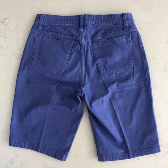Lee Riders by Lee Casual Mid Rise Bermuda 5 Pocket Denim Jean Shorts Blue Sz 6 - Picture 4 of 8